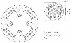 BREMBO Oro Fix féktárcsa - 68B407E8 BREMBO Fékrendszer és alkatrészei Fékbetétek, fékpofák és féktárcsák Féktárcsák