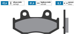 Polini Original hátsó fékbetétek Suzuki Burgman 250 / 400 2001-2006 Polini Fékrendszer és alkatrészei Fékbetétek, fékpofák és féktárcsák Tárcsafékbetétek