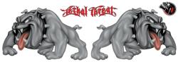 Lethal Threat oldalsó bulldog matrica (70x250mm) LETHAL THREAT Váz, idomok és járműkiegészítők Matricák és járműdekoráció Egyéb matricák és dekorációs elemek