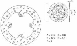 BREMBO Oro Fix féktárcsa - 68B40792 BREMBO Fékrendszer és alkatrészei Fékbetétek, fékpofák és féktárcsák Féktárcsák