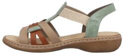 RIEKER Sandale dama, verde, casual, piele ecologica, cu talpa joasa, Rieker 65918-52-Verde (Marime: 39) (65918-52-Verde-39)