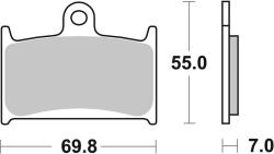 BREMBO utcai szinterelt fémbetétek - 07SU22SA BREMBO Fékrendszer és alkatrészei Fékbetétek, fékpofák és féktárcsák Tárcsafékbetétek