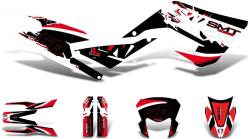 Motomotors Díszítő / matricakészlet fekete-fehér-piros matt Gilera SMT 50 2018-hez Motomotors Váz, idomok és járműkiegészítők Matricák és járműdekoráció Egyéb matricák és dekorációs elemek