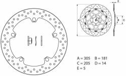 BREMBO Oro Fix Fék Tárcsa - 168B407D6 BREMBO Fékrendszer és alkatrészei Fékbetétek, fékpofák és féktárcsák Féktárcsák