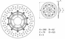 BREMBO Oro Fix féktárcsa - 68B407B1 BREMBO Fékrendszer és alkatrészei Fékbetétek, fékpofák és féktárcsák Féktárcsák