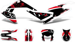 Motomotors Matrica / matrica készlet fekete-fehér-piros fényes Aprilia RX50 2018- Euro4-hez Motomotors Váz, idomok és járműkiegészítők Matricák és járműdekoráció Egyéb matricák és dekorációs elemek