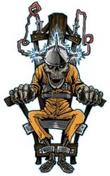Lethal Threat Mini Electric Chair matrica (60x80 mm) LETHAL THREAT Váz, idomok és járműkiegészítők Matricák és járműdekoráció Egyéb matricák és dekorációs elemek