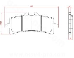 BREN BR5113 Kerámia első fékbetét, Aprilia 1000 RSV4 RF 2015-től / BMW 1200 HP2 2008-2011 / KTM 1290 SUPERDUKE 2014-től / Honda 1000 CBR RR 2014-től / Kawasaki H2 / Brembo Racing féknyereghez, TMAX, ECE R9