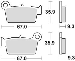 Braking 890CM44 Off-Road/ATV szinterezett fém fékbetét Braking Fékrendszer és alkatrészei Fékbetétek, fékpofák és féktárcsák Tárcsafékbetétek