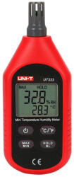 UNI-T Termohigrometru digital portabil UNI-T UT333 -10 C . . . +60 C cu senzor integrat, cu Certificat de Etalonare Metrologica (077488)