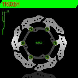 NG Brake Disc NG FÉKEK Petál Lengő - 1160XBH NG Brake Disc Fékrendszer és alkatrészei Fékbetétek, fékpofák és féktárcsák Féktárcsák