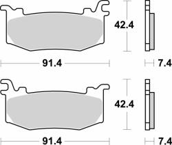 BREMBO Street szinterezett fékbetét - 07BB44SA BREMBO Fékrendszer és alkatrészei Fékbetétek, fékpofák és féktárcsák Tárcsafékbetétek