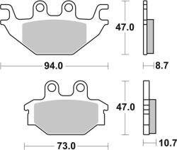 BREMBO Off-Road Sinterált Fém Fékbetétek - 07GR52SD BREMBO Fékrendszer és alkatrészei Fékbetétek, fékpofák és féktárcsák Tárcsafékbetétek