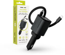 Mobile Origin 4in1 50W Car Charger CA28 - USB-C + USB-A, USB-C and Lightning Cable (MO-CCH-CA28) - pcone