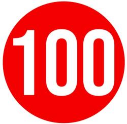 SIP Style Matrica Tempo 100 motívummal, piros/fehér, Ø 120 mm, fényes, prémium minőség SIP Style Váz, idomok és járműkiegészítők Matricák és járműdekoráció Egyéb matricák és dekorációs elemek
