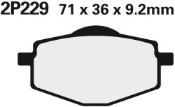 Nissin utcai fémbetétes fékbetétek - 2P-229NS NISSIN Fékrendszer és alkatrészei Fékbetétek, fékpofák és féktárcsák Tárcsafékbetétek