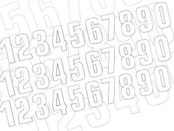 BLACKBIRD Versenyszám 3 13x7cm Fehér BLACKBIRD Váz, idomok és járműkiegészítők Matricák és járműdekoráció Motocross rajtszámok és rajtszámháttér-matricák