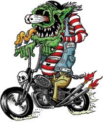 Lethal Threat MINI Hardcore Biker Monster matrica (60x80 mm) LETHAL THREAT Váz, idomok és járműkiegészítők Matricák és járműdekoráció Egyéb matricák és dekorációs elemek