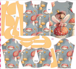 Takoy Szabásmintás panel 152 gyermek softshell kabáthoz Ivy tündér - Tavaszi softshell