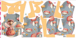 Takoy Szabásmintás panel 86 gyermek softshell kabáthoz Ivy tündér - Tavaszi softshell