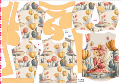 Takoy Szabásmintás panel 122 gyermek softshell kabáthoz Rosa tündér - Tavaszi softshell