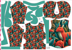 Takoy Szabásmintás panel 122 gyermek softshell kabáthoz Milo róka - Tavaszi softshell