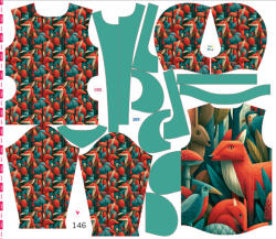 Takoy Szabásmintás panel 146 gyermek softshell kabáthoz Milo róka