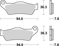 BREMBO Off-Road Szintermetál fékbetétek - 07BB04SX BREMBO Fékrendszer és alkatrészei Fékbetétek, fékpofák és féktárcsák Tárcsafékbetétek