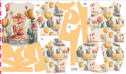 Takoy Szabásmintás panel 104 gyermek softshell kabáthoz Rosa tündér