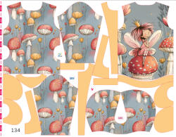 Takoy Szabásmintás panel 134 gyermek softshell kabáthoz Ivy tündér