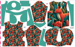 Takoy Szabásmintás panel 110 gyermek softshell kabáthoz Milo róka