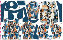 Takoy Szabásmintás panel 110 gyermek softshell kabáthoz folklór őzike - Tavaszi softshell