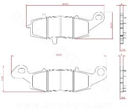 BREN Brenta fém-kerámia fékbetét, Kawasaki 650 ER-6N 2006>, 650 Versys 2007>, 1100 Zephir 1997>, VN 1500 első / Suzuki GSX 600 F, 650 V-Strom első / VanVan 125cc (ECE R90 minősítés) BR4091 BREN Fékrendszer