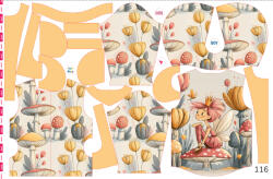 Takoy Szabásmintás panel 116 gyermek softshell kabáthoz Rosa tündér