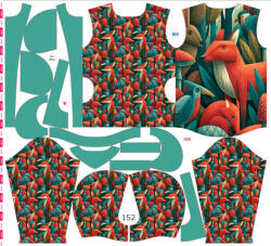 Takoy Szabásmintás panel 152 gyermek softshell kabáthoz Milo róka - Tavaszi softshell