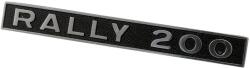  Hátsó RALLY 200 felirat embléma fekete/alumínium 120x15mm, 2 tűs Unknown Váz, idomok és járműkiegészítők Matricák és járműdekoráció Emblémák, jelvények és típusfeliratok