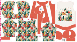 Takoy Szabásmintás panel 92 gyermek softshell kabáthoz mesebeli kastély - Tavaszi softshell