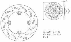 BREMBO Oro Fix féktárcsa - 68B40747 BREMBO Fékrendszer és alkatrészei Fékbetétek, fékpofák és féktárcsák Féktárcsák