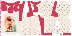 Takoy Szabásmintás panel 86 gyermek softshell kabáthoz Mia tündér - Tavaszi softshell