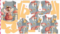 Takoy Szabásmintás panel 98 gyermek softshell kabáthoz Ivy tündér - Tavaszi softshell