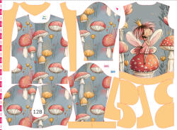 Takoy Szabásmintás panel 128 gyermek softshell kabáthoz Ivy tündér - Tavaszi softshell
