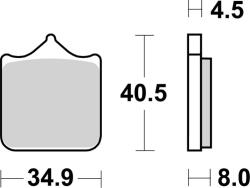 BREMBO utcai szinterelt fémbetétek - 07BB33LA BREMBO Fékrendszer és alkatrészei Fékbetétek, fékpofák és féktárcsák Tárcsafékbetétek