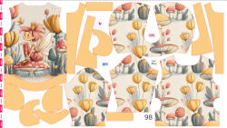 Takoy Szabásmintás panel 98 gyermek softshell kabáthoz Rosa tündér