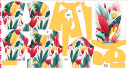 Takoy Szabásmintás panel 92 gyermek softshell kabáthoz Zoe kertje