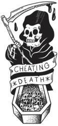 Lethal Threat MINI CHEATING DEATH matrica (60x80mm) LETHAL THREAT Váz, idomok és járműkiegészítők Matricák és járműdekoráció Egyéb matricák és dekorációs elemek