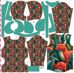 Takoy Szabásmintás panel 164 gyermek softshell kabáthoz Milo róka