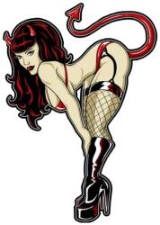Lethal Threat mini pin-up matrica (60x80 mm) LETHAL THREAT Váz, idomok és járműkiegészítők Matricák és járműdekoráció Egyéb matricák és dekorációs elemek