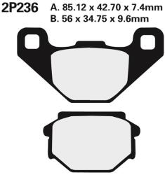 Nissin utcai/terep szinterezett fém fékbetétek - 2P-236ST-MX NISSIN Fékrendszer és alkatrészei Fékbetétek, fékpofák és féktárcsák Tárcsafékbetétek