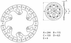 BREMBO Oro Fix féktárcsa - 68B40790 BREMBO Fékrendszer és alkatrészei Fékbetétek, fékpofák és féktárcsák Féktárcsák