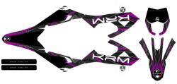 Krm Pro Ride matrica szett, 50 A Boite, Rieju 50 MRT 2022+, fekete-lila (teljes készlet) KRM PRO RIDE Váz, idomok és járműkiegészítők Matricák és járműdekoráció Egyéb matricák és dekorációs elemek